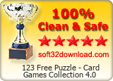 123 Free Puzzle - Card Games Collection 4.0 Clean & Safe award